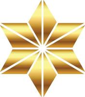 Gold Star mit auf transparent Hintergrund vektor
