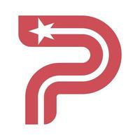 brev p logotyp ikon design vektor