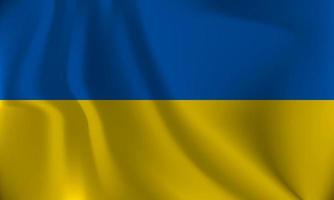 Flagge von Ukraine, mit ein wellig bewirken fällig zu das Wind. vektor
