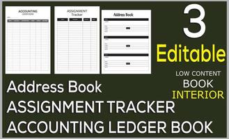 Buchhaltung Hauptbuch Buch Zuordnung Tracker Adresse Buch vektor