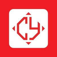 kreativ enkel första monogram cy logotyp mönster. vektor