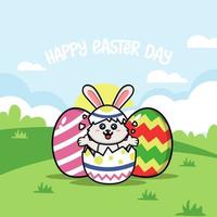 Happy Easter Day Hintergrund vektor