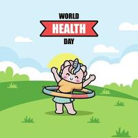 värld hälsa dag illustration vektor