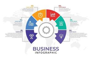 Business Infografik Element Vorlage, Schritt Prozessvorlage vektor