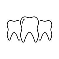 gesund Zähne Linie Symbol. Molar Delle linear Piktogramm. Mund Gesundheit. Oral Medizin. Zahnheilkunde Gliederung Symbol. kieferorthopädisch Gesundheitspflege. Dental Behandlung. editierbar Schlaganfall. isoliert Vektor Illustration.