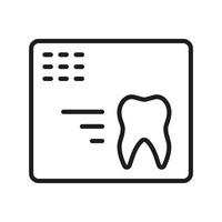 dental röntgen linje ikon. tänder röntgenstråle linjär piktogram. oral medicinsk radiologi diagnostisk. stomatologi vård. tandvård översikt symbol. dental behandling. redigerbar stroke. isolerat vektor illustration.