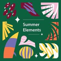 abstrakt Sommer- Design Elemente vektor