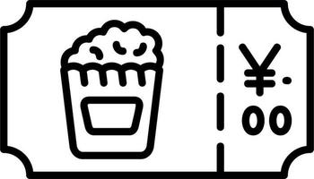 Popcorn Fahrkarte Vektor Symbol