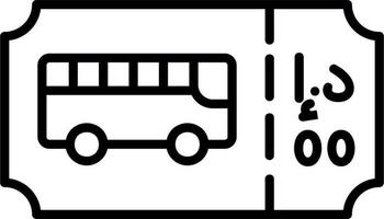 Bus Fahrkarte Vektor Symbol