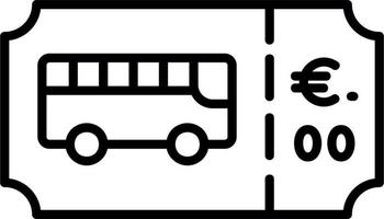 Bus Fahrkarte Vektor Symbol