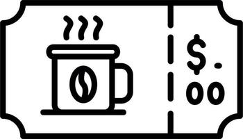 Kaffee Fahrkarte Vektor Symbol