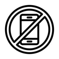 kein Telefon-Icon-Design vektor