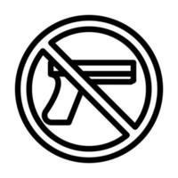 Nein Waffe Symbol Design vektor