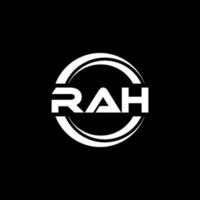 rah brev logotyp design i illustration. vektor logotyp, kalligrafi mönster för logotyp, affisch, inbjudan, etc.