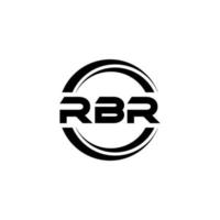 rbr brev logotyp design i illustration. vektor logotyp, kalligrafi mönster för logotyp, affisch, inbjudan, etc.