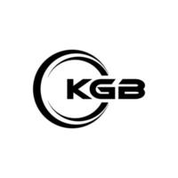 kgb brev logotyp design i illustration. vektor logotyp, kalligrafi mönster för logotyp, affisch, inbjudan, etc.