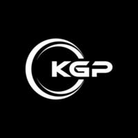 kgp brev logotyp design i illustration. vektor logotyp, kalligrafi mönster för logotyp, affisch, inbjudan, etc.