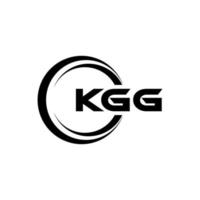 kgg Brief Logo Design im Illustration. Vektor Logo, Kalligraphie Designs zum Logo, Poster, Einladung, usw.