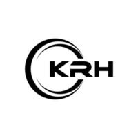 krh Brief Logo Design im Illustration. Vektor Logo, Kalligraphie Designs zum Logo, Poster, Einladung, usw.