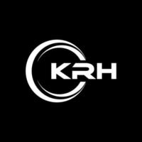 krh brev logotyp design i illustration. vektor logotyp, kalligrafi mönster för logotyp, affisch, inbjudan, etc.