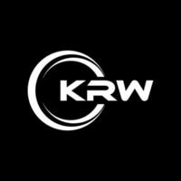 krw Brief Logo Design im Illustration. Vektor Logo, Kalligraphie Designs zum Logo, Poster, Einladung, usw.