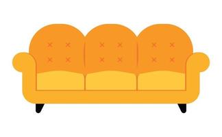 gul soffa ikon animerad vektor illustration isolerat på vit bakgrund