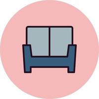 Sofa-Vektor-Symbol vektor