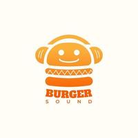burger ljud logotyp begrepp Färg vektor