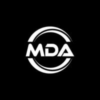 mda Brief Logo Design im Illustration. Vektor Logo, Kalligraphie Designs zum Logo, Poster, Einladung, usw.