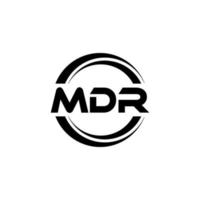 mdr brev logotyp design i illustration. vektor logotyp, kalligrafi mönster för logotyp, affisch, inbjudan, etc.