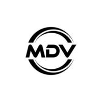 mdv Brief Logo Design im Illustration. Vektor Logo, Kalligraphie Designs zum Logo, Poster, Einladung, usw.