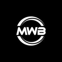 mwb Brief Logo Design im Illustration. Vektor Logo, Kalligraphie Designs zum Logo, Poster, Einladung, usw.