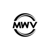 mwv Brief Logo Design im Illustration. Vektor Logo, Kalligraphie Designs zum Logo, Poster, Einladung, usw.