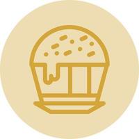 Schokoladen-Cupcake-Vektor-Icon-Design vektor