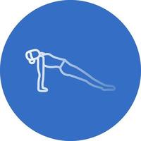 nach oben gerichtetes Plank-Pose-Vektor-Icon-Design vektor