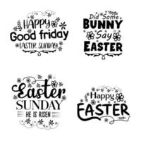 glücklich Ostern Beschriftung Typografie Design. vektor