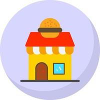 Burger-Shop-Vektor-Icon-Design vektor