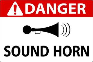 fara ljud din horn symbol tecken på vit bakgrund vektor