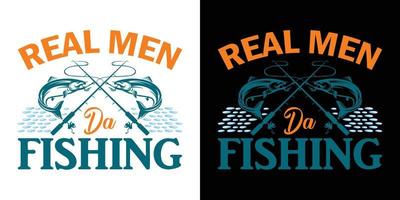 fiske vektor t-shirt design prover med illustration av en fisk och en fiske.