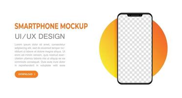 smartphone mock up målsida vektor