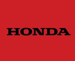 honda varumärke logotyp bil symbol namn svart design japan bil vektor illustration med röd bakgrund