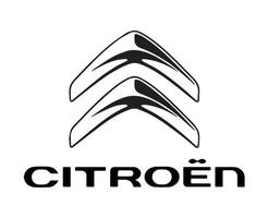 Citroen Marke Logo Auto Symbol mit Name schwarz Design Französisch Automobil Vektor Illustration