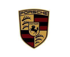 porsche Logo Marke Auto Symbol Design Deutsche Automobil Vektor Illustration