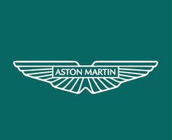 erstaunen Martin Marke Logo Symbol Weiß Design britisch Autos Automobil Vektor Illustration mit Grün Hintergrund