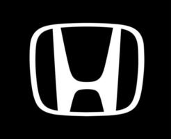 honda varumärke logotyp bil symbol vit design japan bil vektor illustration med svart bakgrund