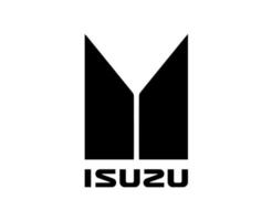 isuzu Marke Logo Auto Symbol mit Name schwarz Design Japan Automobil Vektor Illustration