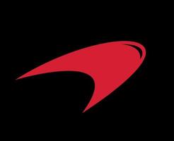 mclaren varumärke symbol logotyp röd design brittiskt bil bil vektor illustration med svart bakgrund