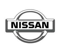 nissan logotyp varumärke symbol grå design japan bil bil vektor illustration