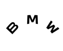 BMW Marke Logo Auto Symbol Name schwarz Design Deutschland Automobil Vektor Illustration mit Weiß Hintergrund