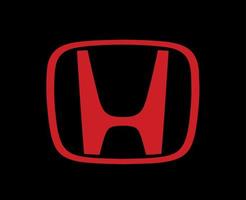 honda logotyp varumärke symbol röd design japan bil bil vektor illustration med svart bakgrund